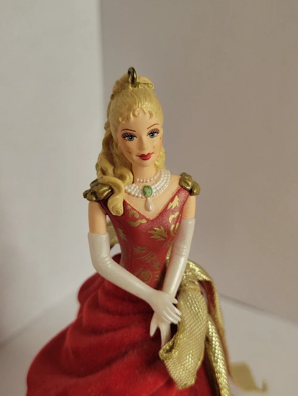 Barbie In A Christmas Carol Eden Starling Red & Gold Holiday Ornament